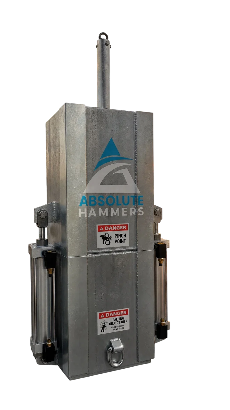 The Absolute Hammer — proprietary pneumatic pile driving hammer