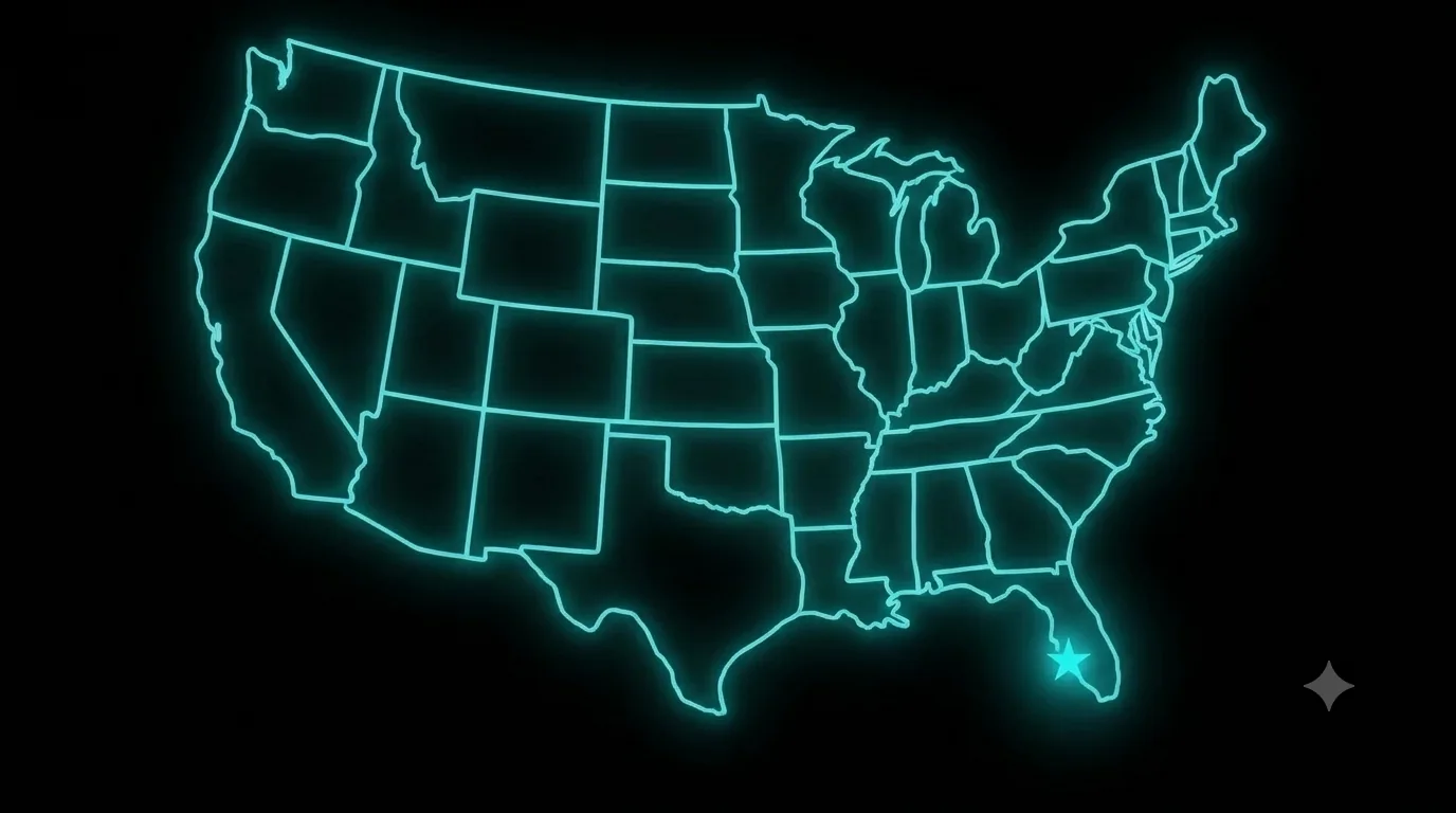 Lower 48 delivery coverage map